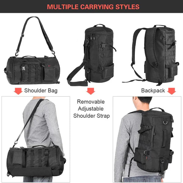 Fishing Tackle Backpack Tackle Box Organizer with Rod