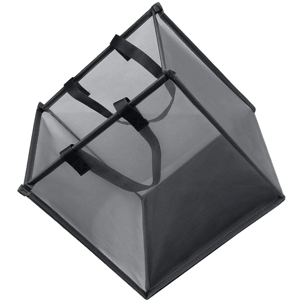 Cesto de ropa plegable de malla con asas