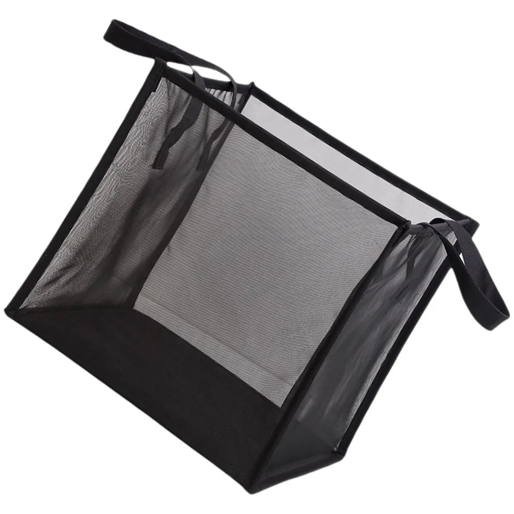 Cesto de ropa plegable de malla con asas