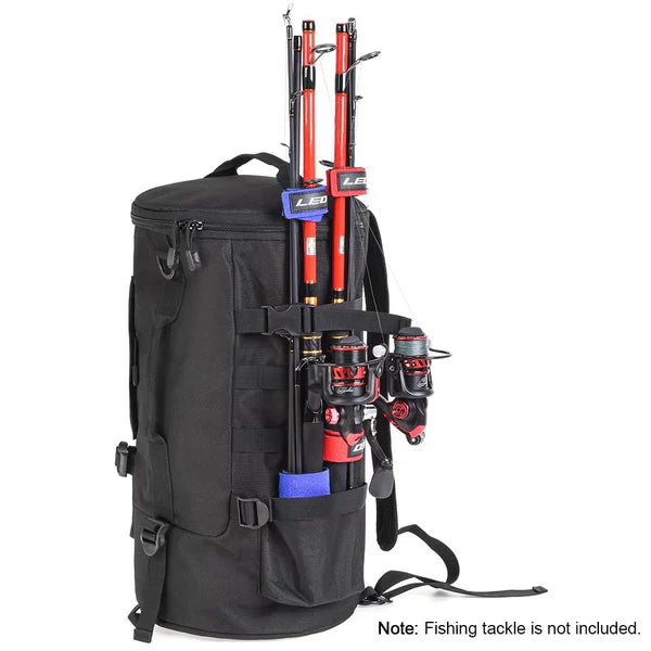 Fishing Tackle Backpack Tackle Box Organizer with Rod