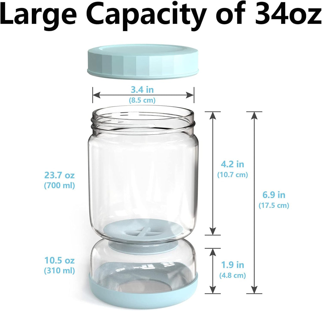 Glass Pickle Strainer Jar