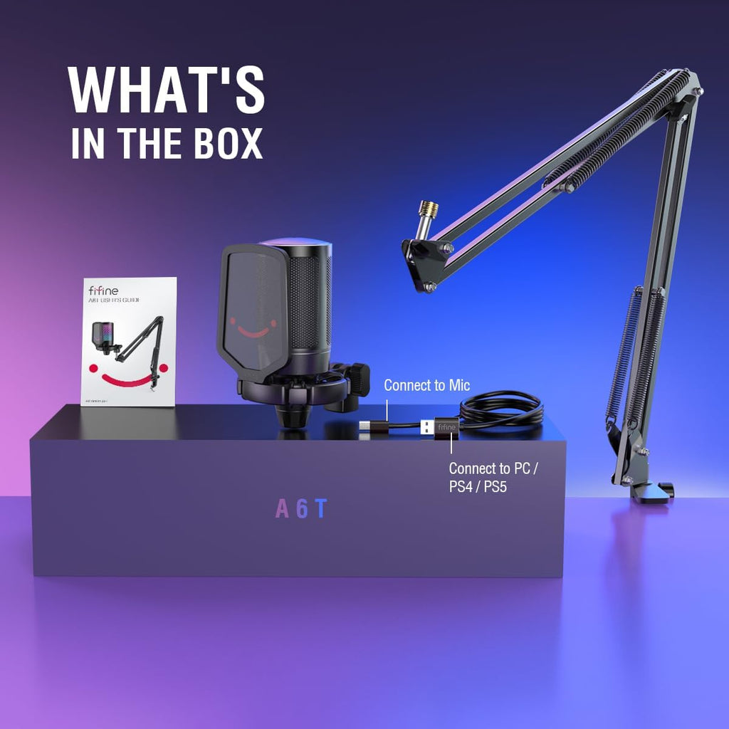 Micrófono condensador para podcast de PC Gaming