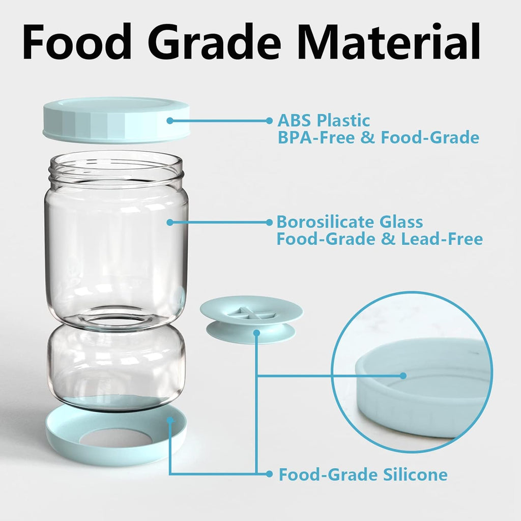 Glass Pickle Strainer Jar