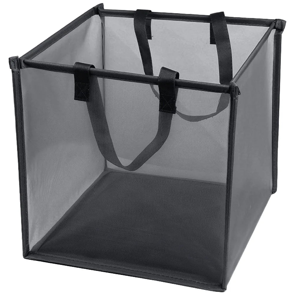 Cesto de ropa plegable de malla con asas