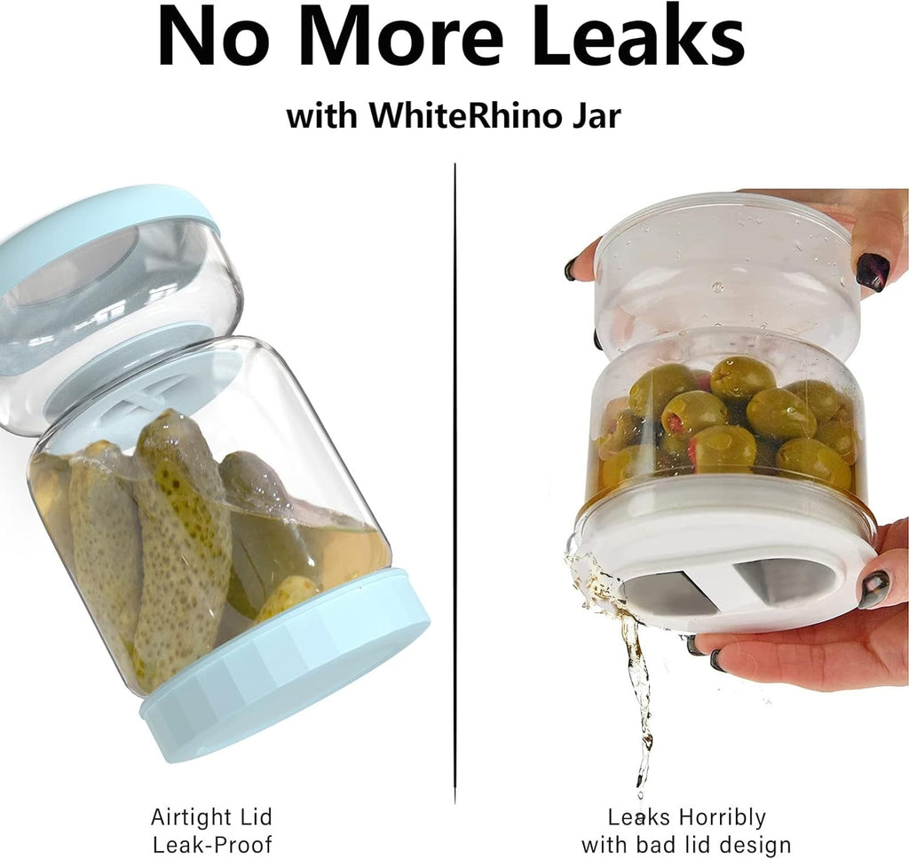 Glass Pickle Strainer Jar