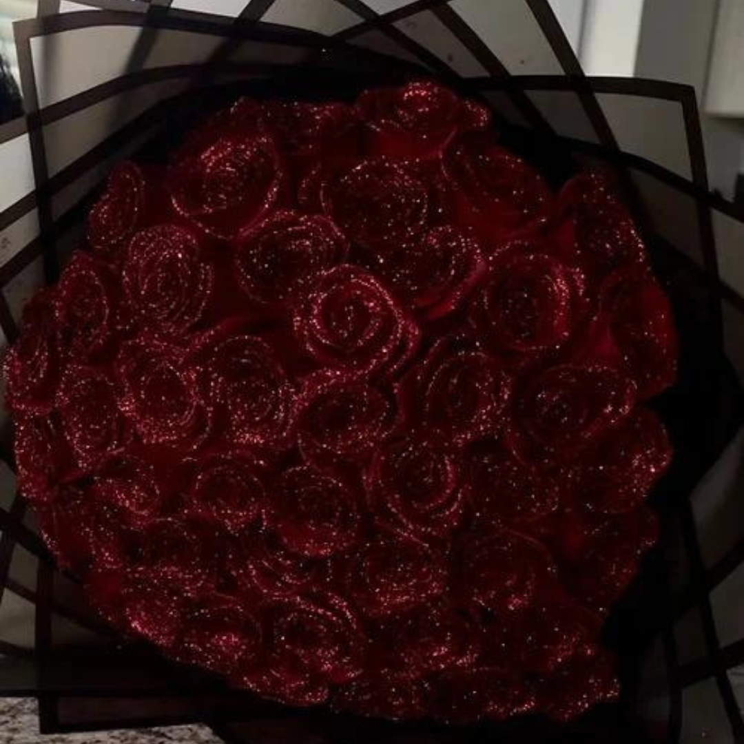 Glitter Rose Gift Decor