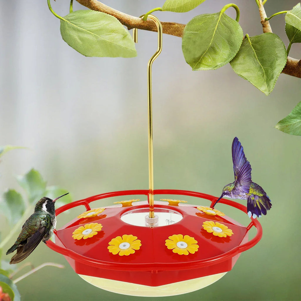Comedero para colibríes con forma de flor