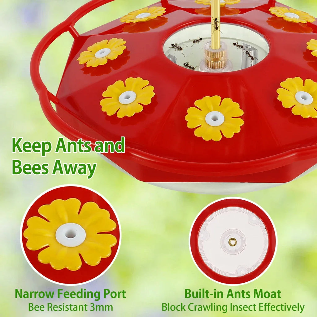 Comedero para colibríes con forma de flor