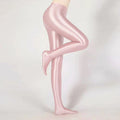 Medias sexys de cintura alta opacas y brillantes - Leggings ajustados elásticos Pantalones de lápiz