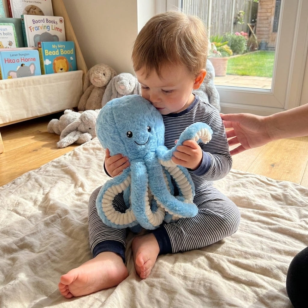 Giant Octopus Plush Stuffed Animal lifestyle