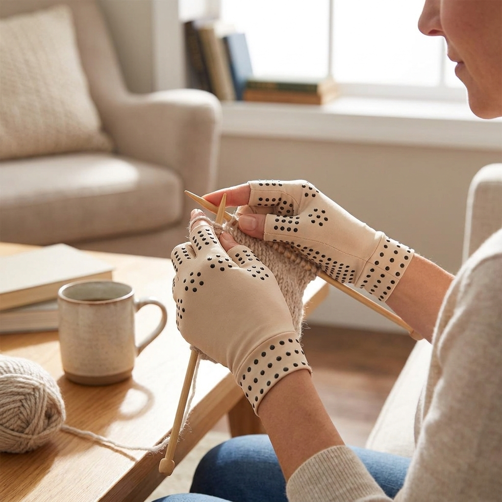 Fingerless Compression Gloves lifestyle