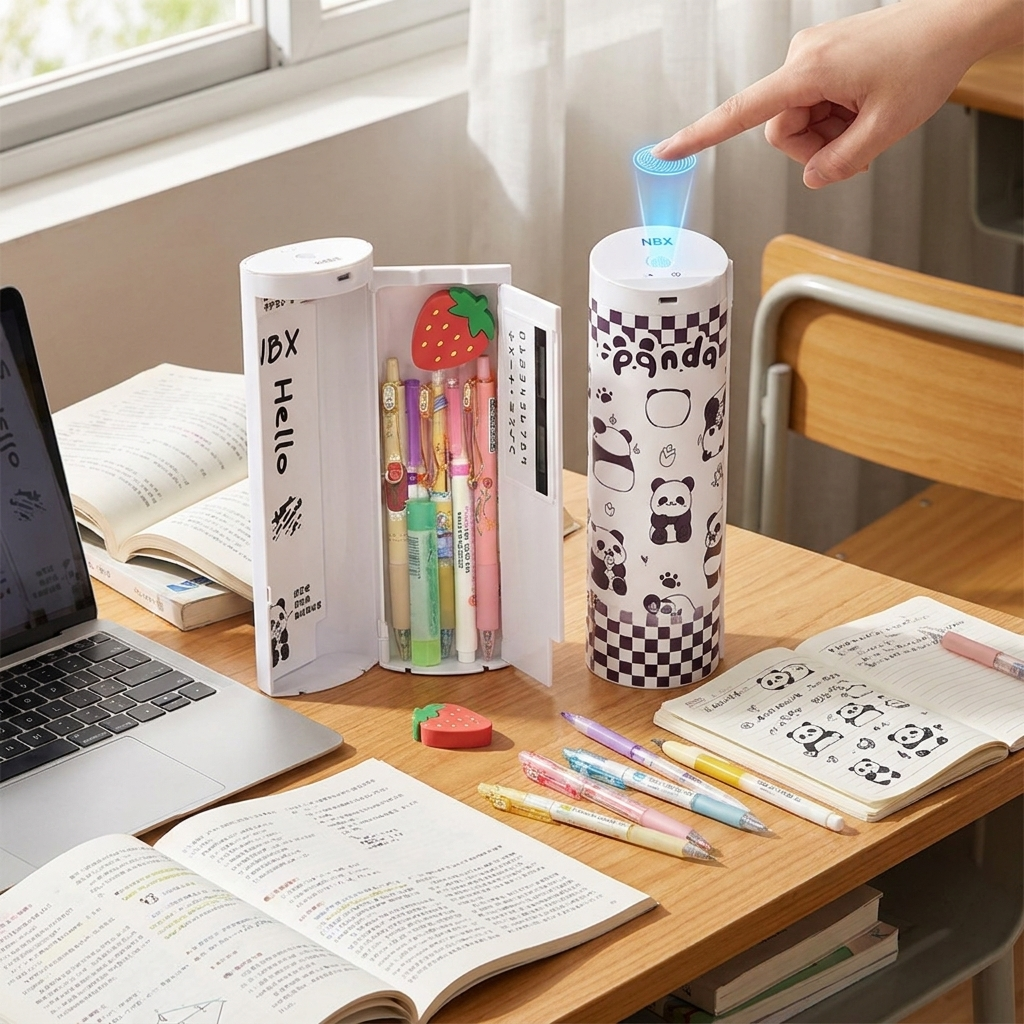 Fingerprint Password Pencil Case lifestyle