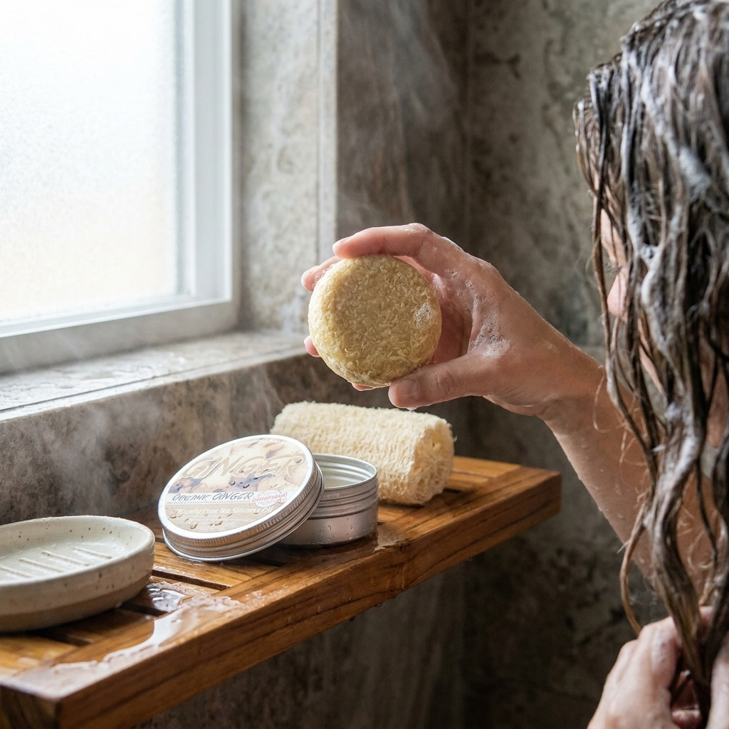 Ginger Shampoo Bar lifestyle
