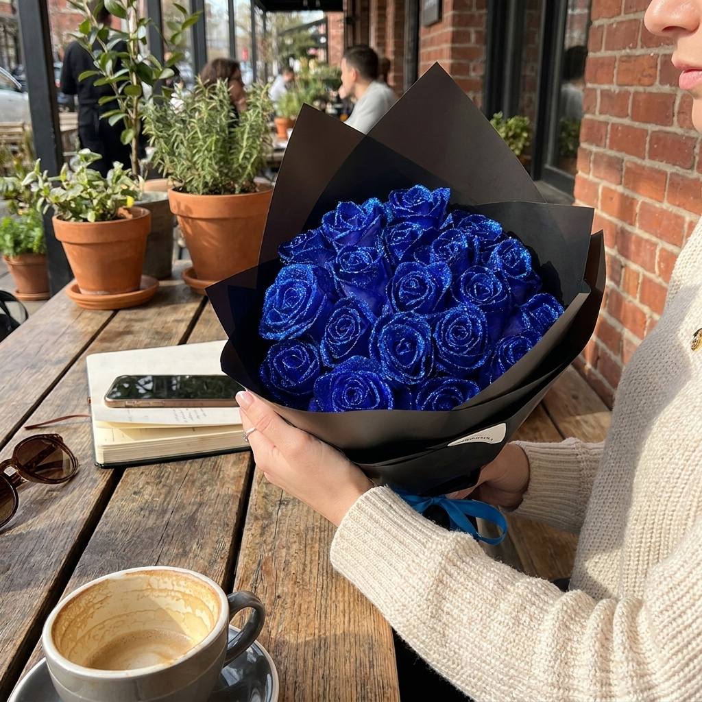 Glitter Rose Gift Decor lifestyle