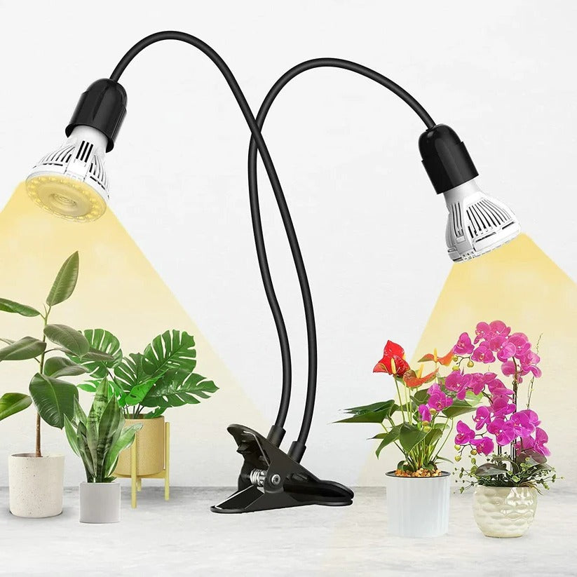 Lámpara de cultivo LED de cuello de cisne de espectro completo para plantas de interior con invernadero